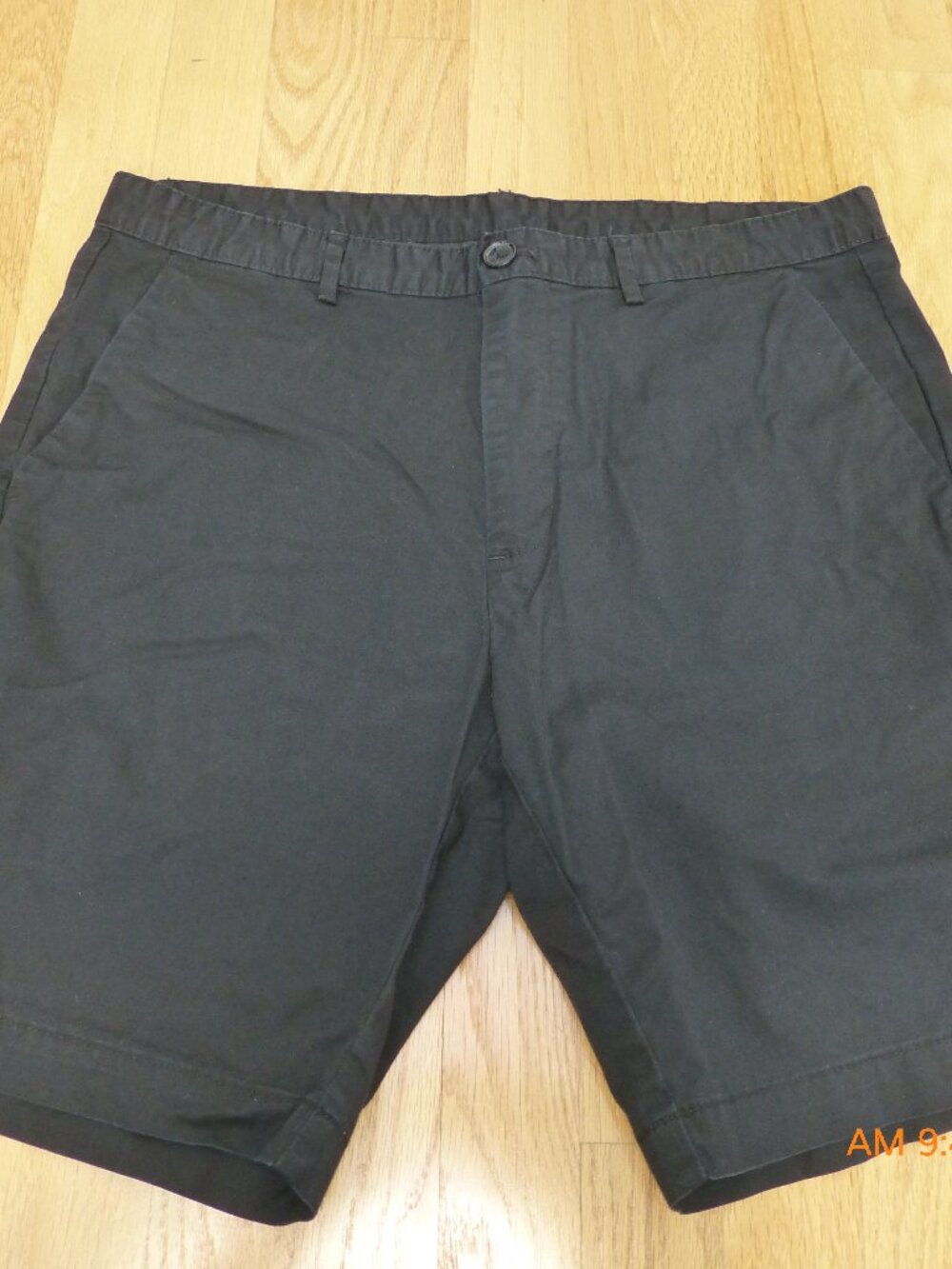 Calvin Klein Men's Black Chino Cotton Shorts W32 Slim Fit Preppy Classic